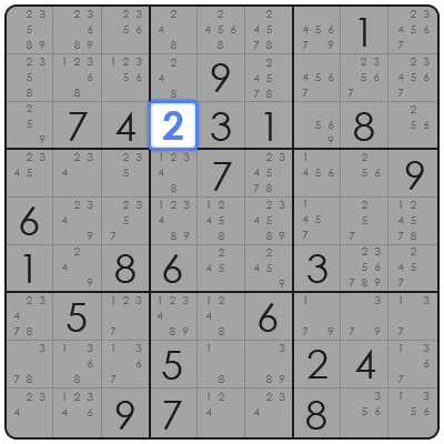 sudoku hidden single